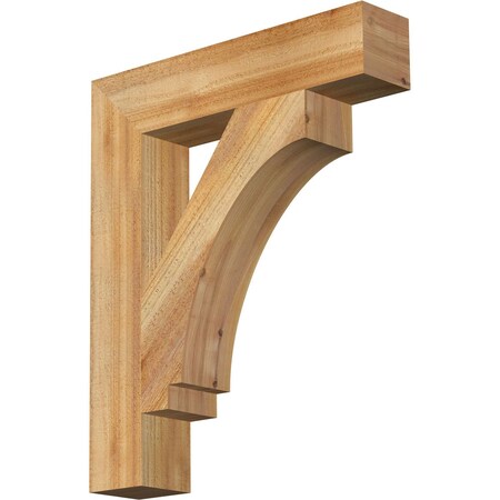 Imperial Block Rough Sawn Bracket, Western Red Cedar, 4"W x 20"D x 24"H